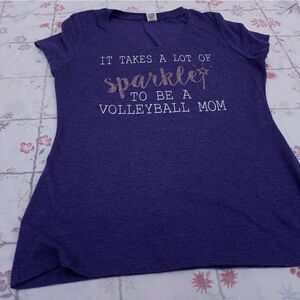 District made Short sleeve V- neck Violet Women's